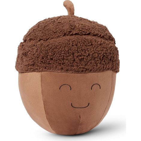 Peluche Coussin en Forme de Gland, Jouet Oreiller Peluche pour Lit ou Canapé, Décoration Chambre Enfant, Marron (1/5)