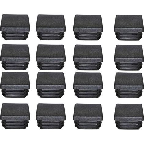 Bouchons en plastique 40x40mm – Embouts pour tubes carrés – Résistants aux chocs et à l'humidité – Pack de 16 pièces - 16PCS (1/5)