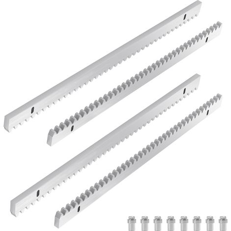 SWANEW 4X 50 cm metro di cremagliera aggiuntiva per cancelli scorrevoli Cremagliera Operatore Ferro 2 metri di lunghezza set 10mm universale (1/5)
