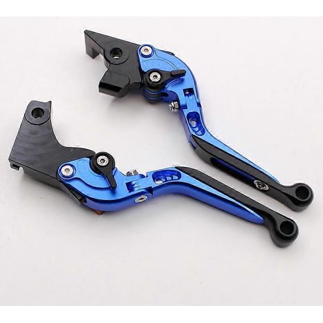 Applicable aux BMW BMW G310R 17-23, guidon modifié en alliage d'aluminium, levier de frein, klaxon et levier d'embrayage (télescopique bleu). (1/5)