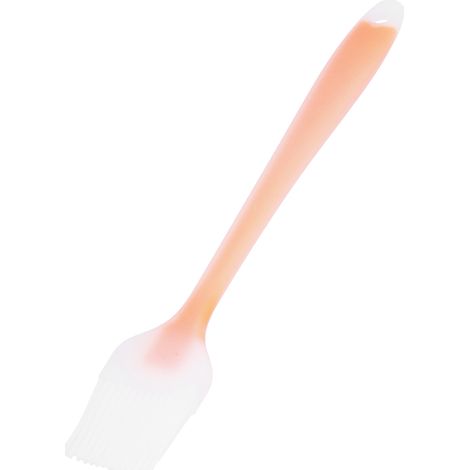 Ölpinsel, hitzebeständig, klein, Silikon, durchscheinend, zum Grillen, zum Würzen, transparent, orange (1/5)
