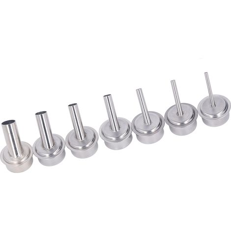 7-teiliges Heißluftpistolen-Düsenset mit 3, 4, 5, 7, 8, 10 und 12 mm Auslassdurchmesser. Entlötdüsen aus Edelstahl für Heißluftpistolen. (1/5)