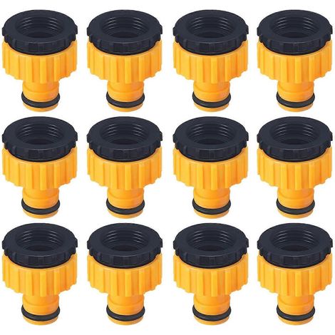 Lot de 12 raccords rapides pour tuyau d'arrosage, adaptateurs pour robinet de cuisine et mitigeur en plastique à déconnexion rapide (1/5)