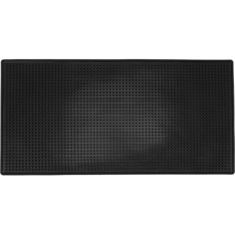 PVC-Barmatte, 60 x 30 cm, rechteckige Form, geeignet für Gläser, Whisky, Kaffee, Wein, Tee, Bier, Untersetzer und Tischsets. (1/5)