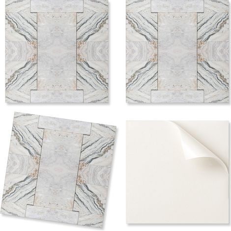 Baldosas decorativas de vinilo autoadhesivas con estampado de piedra natural, 9x30x30 cm.