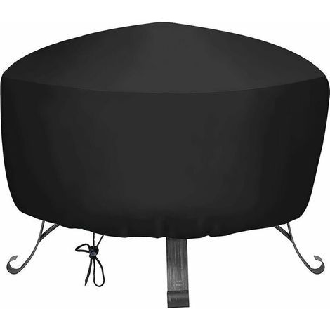 Housse de Foyer Barbecue ,Housse de Brasero Ronde avec Cordon de Serrage, Housse de Foyer en Tissu Oxford Imperméable, Housse pour Meubles de Jardin, Housse de Protection pour Poêle (Dia.85x40) (1/5)