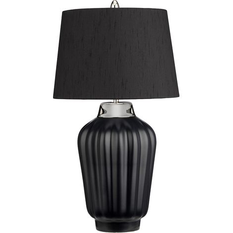 Lampada Da Scrivania Contemporanea Bexley Porcellana Nero Nichel 1 Luce E27 (1/5)