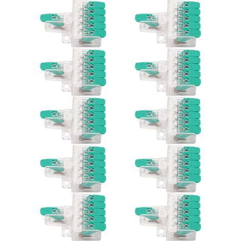 Lot de 10 connecteurs de raccordement électrique 1 entrée/5 sorties, 41 A, 450 V (1/5)