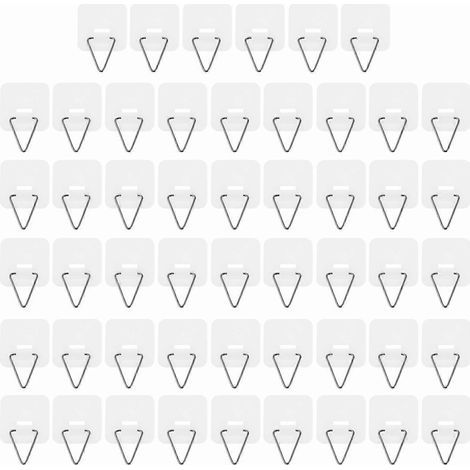 50 supports d'assiettes verticaux invisibles et multi-usages-2.5X2.5CM-White 50 (1/4)