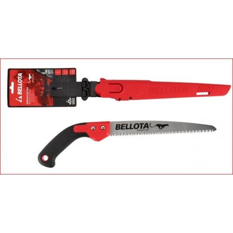 SERRUCHO GUEPARDO CON HOJA RECTA DE 9" Y MANGO BIMATERIAL RECTO. INCLUYE FUNDA - BELLOTA