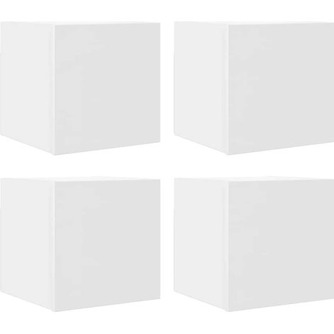 Muebles de salón de pared 4 uds blanco 30,5x30x30 cm vidaXL (1/5)