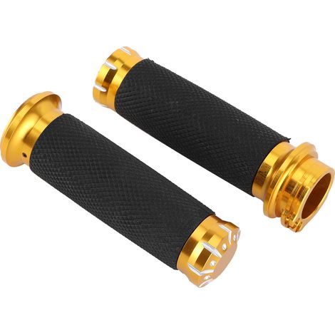 Motorrad-Lenkergriffe aus Aluminium und Gummi, Zubehör kompatibel mit VRSC XL XR 96-13 Gold (1/5)