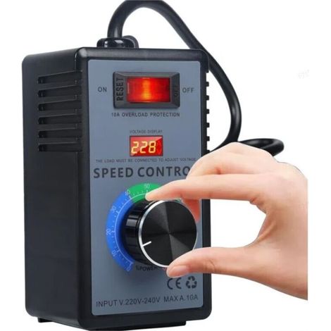 Motor control 220 V AC 10 A 4000 W SCR-Spannungsregler 220 V Elektronischer Regler Dimmer Thermostat Motorlüfterdrehzahlregler (1/4)