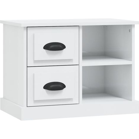 Maison Exclusive - Comodino Bianco Lucido 60x35,5x45 cm
