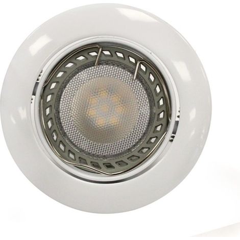 GU10 Empotrable LED redondo basculante blanco 6W