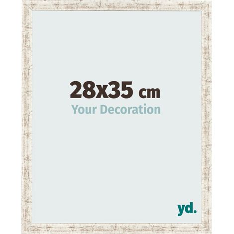 yd. - Cadre photo 28x35 - Blanc Vintage - MDF - Bologna (1/5)