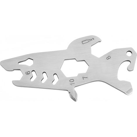 Décapsuleur porte clé, Décapsuleur Personnalisé Multifonction en Acier Inoxydable, Mini Outil EDC Pry Bar avec Clé à Molette, Règle et Ouvre Boîte Compact et Portable pour Outdoor Camping Randonnée (1/5)