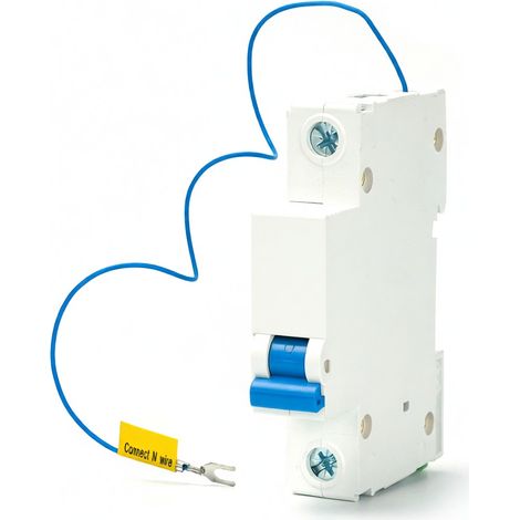 Disjoncteur intelligent Wi-Fi 1P, montage sur rail DIN, compatible avec l'application Ewelink et la commande vocale Google Assistant pour la domotique. (1/5)
