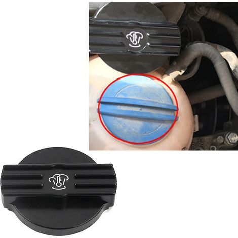 1 color: Black Material: Metal Car engine coolant cap suitable for Audi and Volkswagen. (1/4)