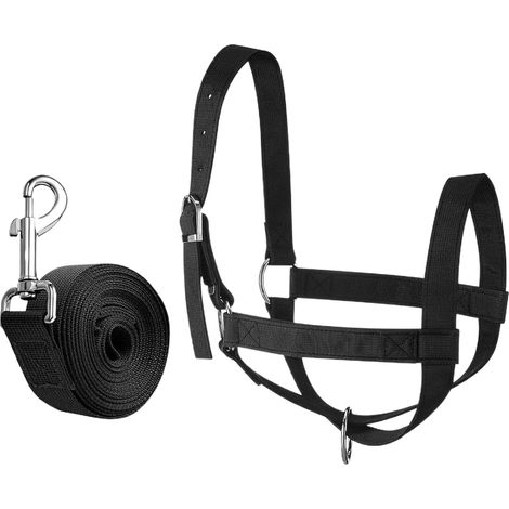 1 Licol en corde, Nylon robuste, Ajustement réglable, Guidage sécurisé, Pour bovin ovin caprin