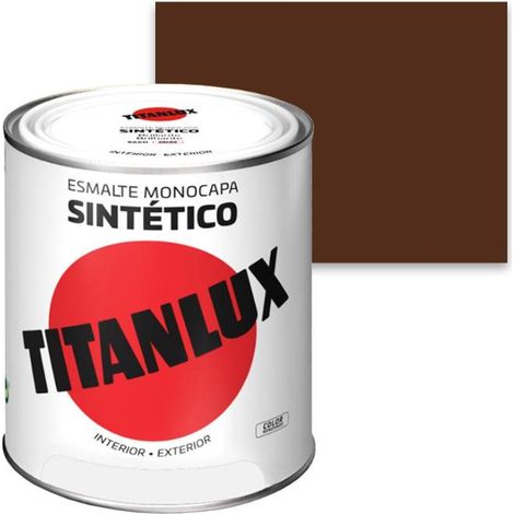 Esmalte Sintético Monocapa Brillante Pardo 750ml Titanlux