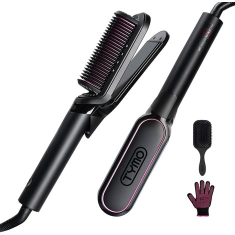 Lisseur Cheveux Fer a Lisser et Boucleur 2 en 1 Brosse Lissante Ionique Brosse Chauffante Lissante pour Lisseur Rapide, Anti-BrûLure et Anti-Emmêlage, Pour Tous Types de Cheveux (1/5)