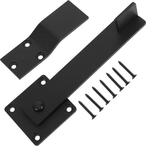 Loquet de Portail Rotatif 360° en Fer Massif Noir (1/5)