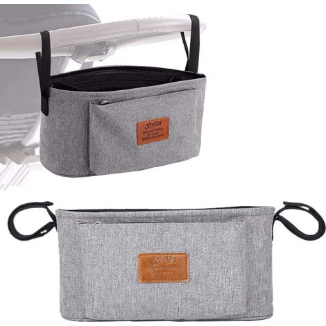Organizador de cochecito y clips de cochecito o bolsa de almacenamiento con bolsillo con cremallera y billetera (1/5)