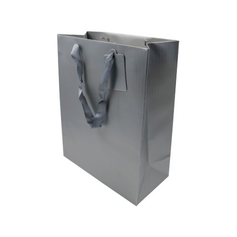 Confezione da 11 Sacchetti da Regalo in carta colore Nero 26x32 cm buste con manici