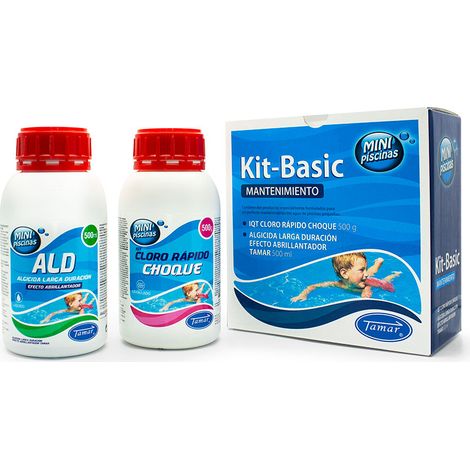 Kit d'entretien chlore + algicide TAMAR pour mini piscine (1/2)