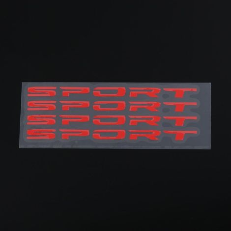 4 pezzi Kit adesivi rifrangenti alta visibilità scritta "SPORT" per cerchi auto Colore - Rosso (1/5)