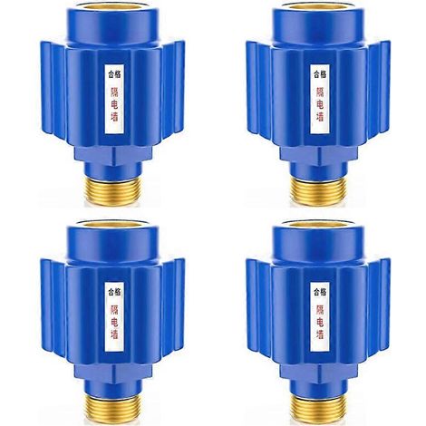 4 pièces thickened copper teeth électrique chauffe-eau anti électrique wall maison chauffe-eau fittings bleu (1/5)