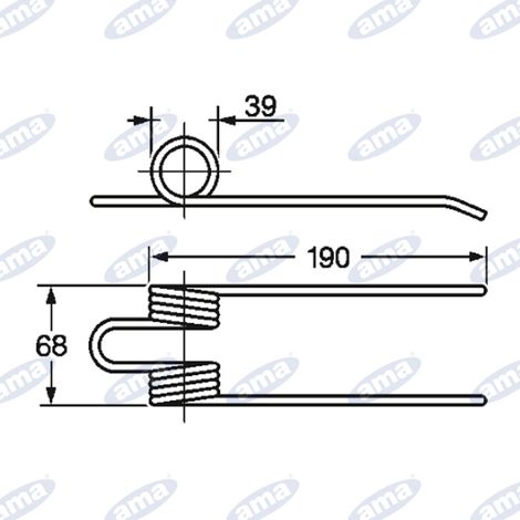 Dente pick-up adattabile New Holland 80161367 filo 4,5 (1/2)