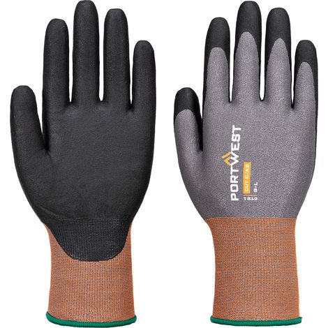 Guanto Ct Cut C21 Nitrile - S - Grigio/nero - Portwest