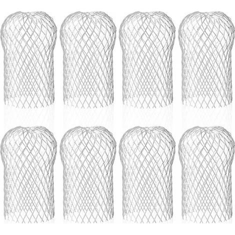 Lot de 8 Crapaudine de Gouttière en Aluminium, Filtres de Gouttière Flexible et Durable pour Maison Avant-toit Tuyau de Descente contre les Feuilles (1/5)