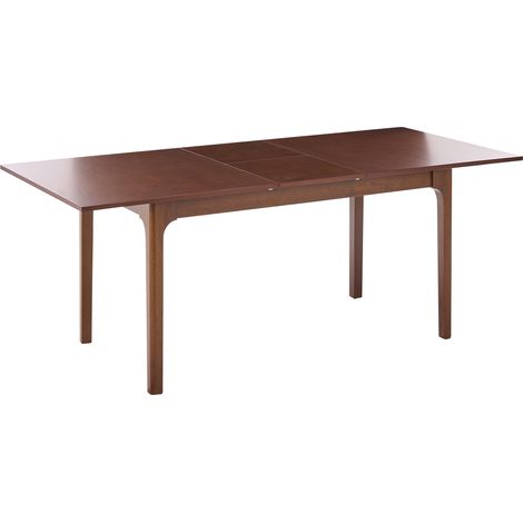 Mesa de comedor extensible diseño moderno 160/200 x 90 cm chapa de madera de fresno oscuro Delmas
