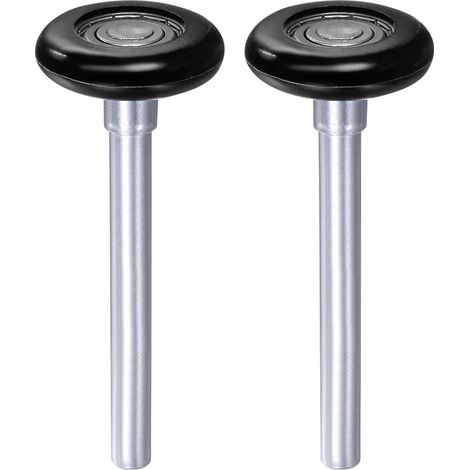 2Pcs 1.8" Nylon Garage Door Casters for 2" Garage Rail 4.25" Rod Garage Door Casters Silent Garage Door Casters Precision Bearings 6200Zz 8 Balls, Black (1/5)