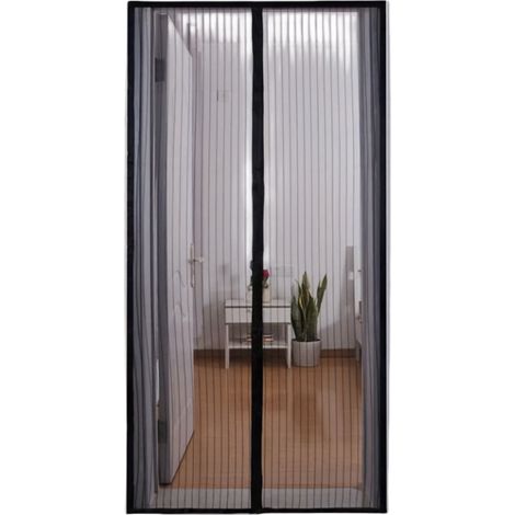 Moustiquaire aimantée pour porte, rideau anti-insectes avec maille rétractable, idéal pour animaux, bloque efficacement les moustiques et insectes. (1/5)