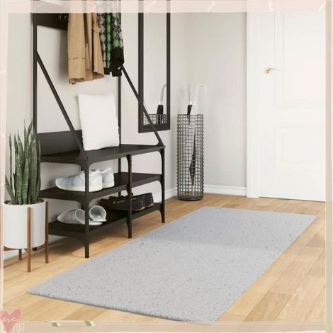 Tapis - VINGVO - HUARTE - Gris - 80x200 cm - Anti-dérapant (1/5)
