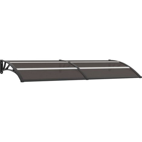 Auvent de porte Store extérieur Marquise Brise-soleil Noir 240x80 cm PC XRYJX405836 (1/5)