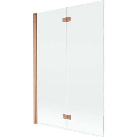 Mexen Mist paravento doccia a 2 ante sinistro 120 x 150 cm, trasparente, rame spazzolato - 8A9-120-002-65-00-L (1/5)