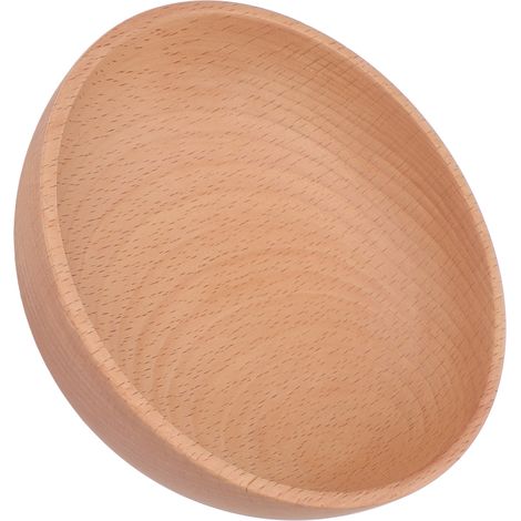 Runde Holzschale für Zuhause, Reisschale aus Naturholz, mittlere Größe (1/5)