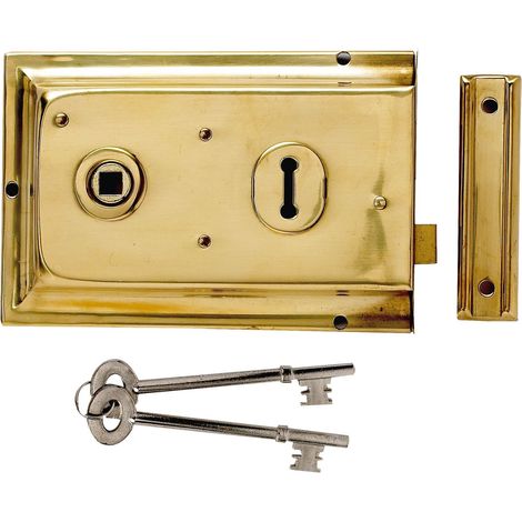 Yale Locks P334 Rim Lock Brass Finish 156 X 104Mm Visi