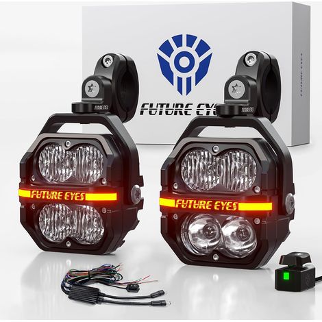 Z4 phare additionnel moto led feux auxiliaire moto (1/5)