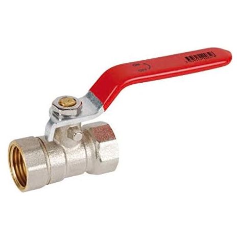 Kugelhahn FF 26/34 – 1 Stück – Robustes Messing – Flacher PVC-Griff – Hygienischer Anschluss – Innengewinde für Ein- und Auslass (1/5)