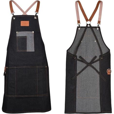 Tablier en toile pour homme, imperméable, durable et réglable pour le jardin, tablier de travail robuste avec poches, atelier d'artisanat et garage Unisexe (1/5)
