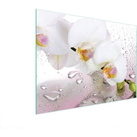 Planche à découper en verre orchidée 40x30 (1/5)