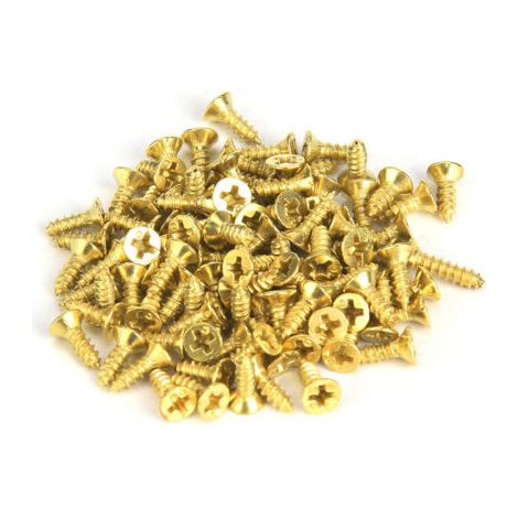 Antike selbstschneidende Blechschrauben, Flachkopf, 500 g, Mehrzweck (2 x 10 mm, gelb) (1/5)