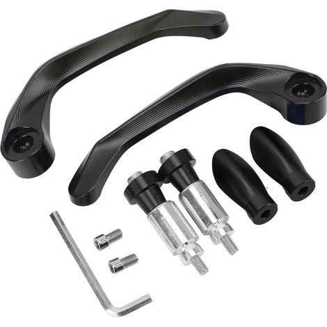 Protection d'embrayage et de frein pour moto, anodisée, résistante aux chocs, universelle pour guidon de 22 mm, noire (1/5)