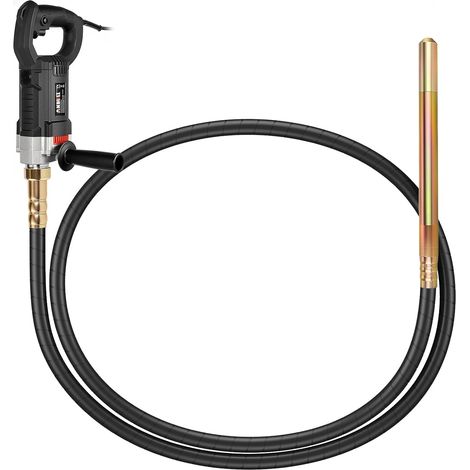 Vibreur à béton 1800W 4m 5500 tr/min 35 mm Moteur en cuivre pur Élimine rapidement les bulles d'air Aiguille Vibrante Pour Beton Concrete Vibrator Vibreur interne Noir (1/5)